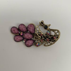 2/$12 • Beautiful Bronze Peacock Hair Clip